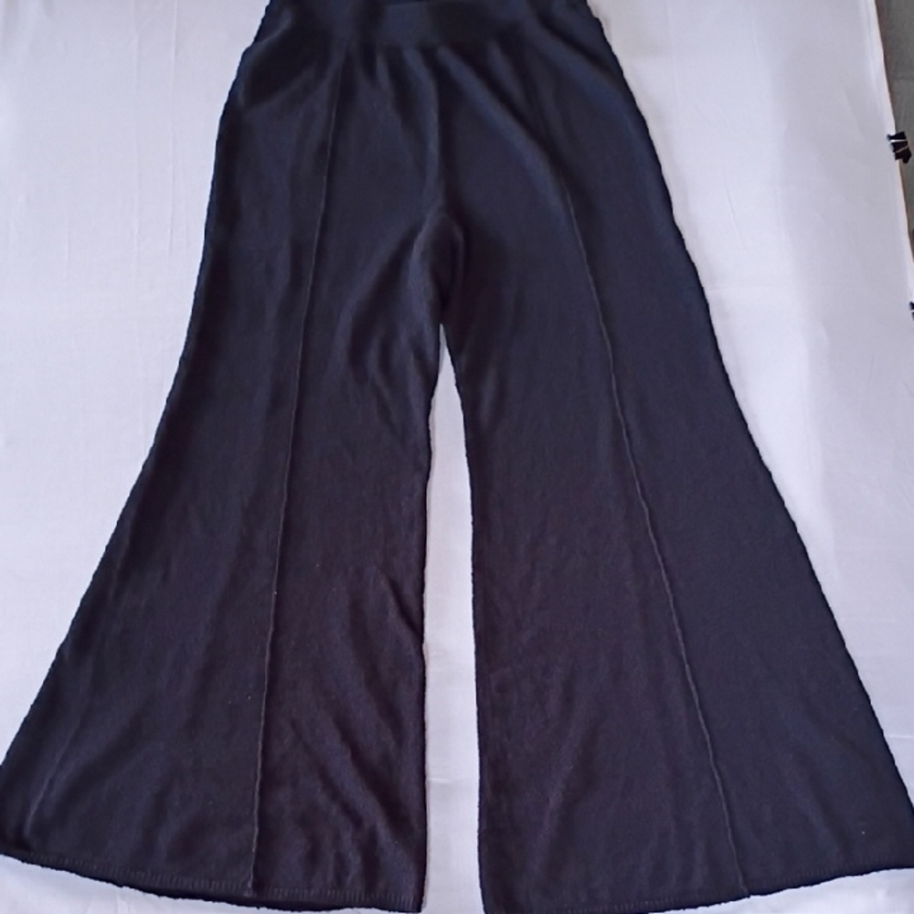 Fre People -free-East Women's Black Wide-Leg Beach Kats Pants Size XL - Picture 5 of 12
